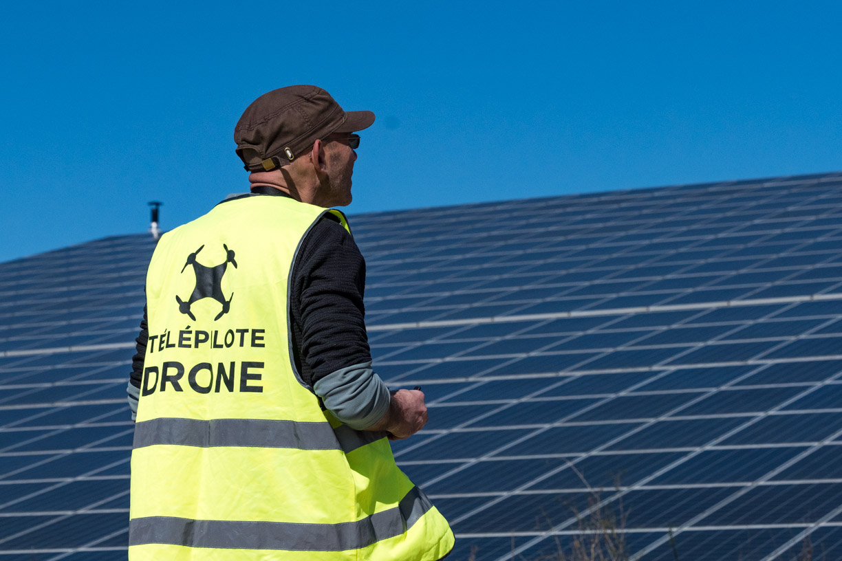 inspection thermique par drone de panneaux photovoltaiques