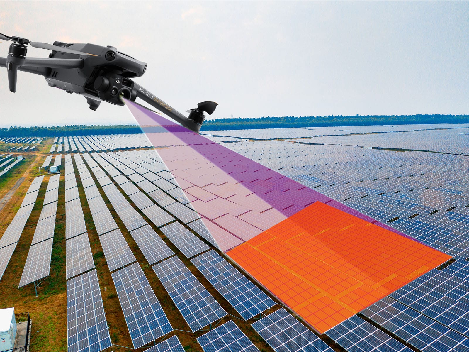 inspection thermique de centrale photovoltaïque